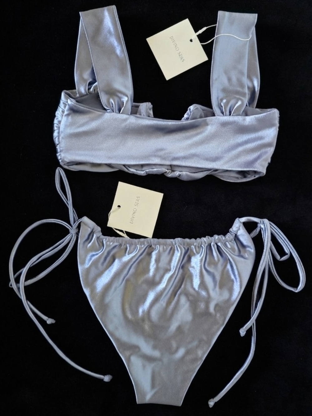 Shimmer Ruched Bikini Set - Picture 2 of 2
